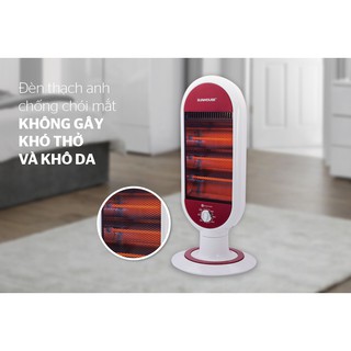 Máy sưởi Sunhouse SHD7022, quạt sưởi Sunhouse SHD7022, công suất 1200w tối đa, tỏa nhiệt đều, quay 180 độ