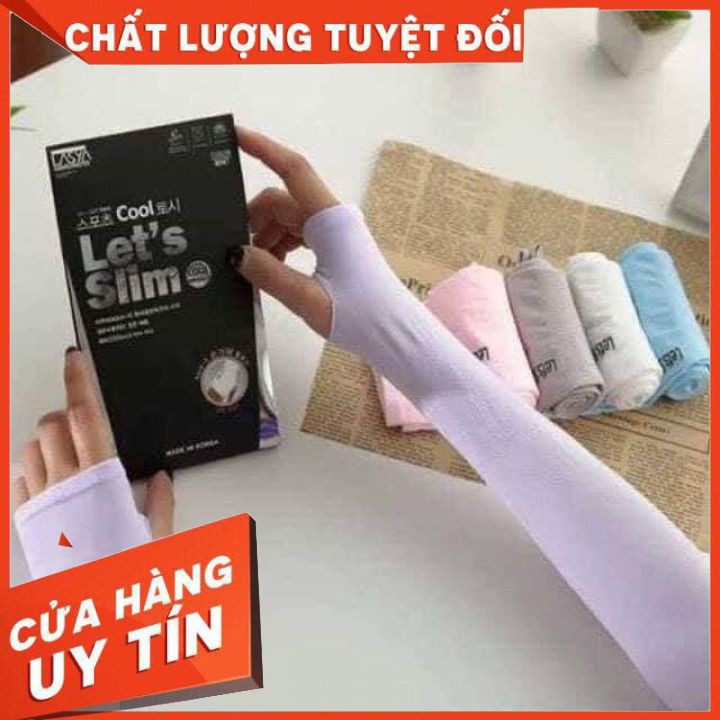 Găng tay chống nắng xỏ ngón Let'slim 🌸 [ FREE SHIP ]🌸bao tay chống nắng dạng ống dành cho nam nữ