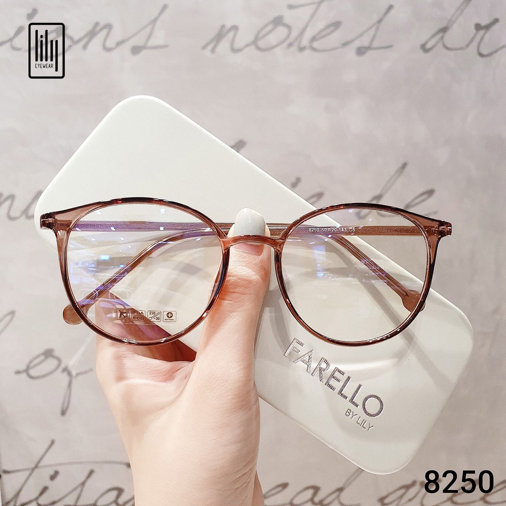 Gọng kính mắt cận thời trang thanh mảnh, nhựa dẻo phong cách Hàn Quốc Lilyeyewear 8250