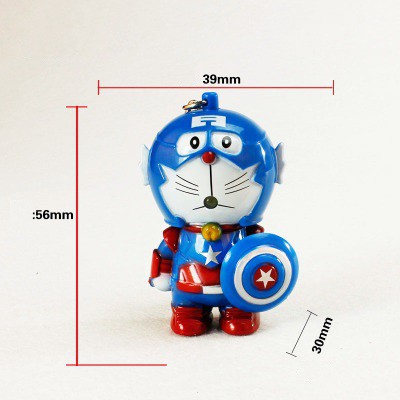 MÓC KHÓA DORAEMON MÀU HỒNG CÓ LED