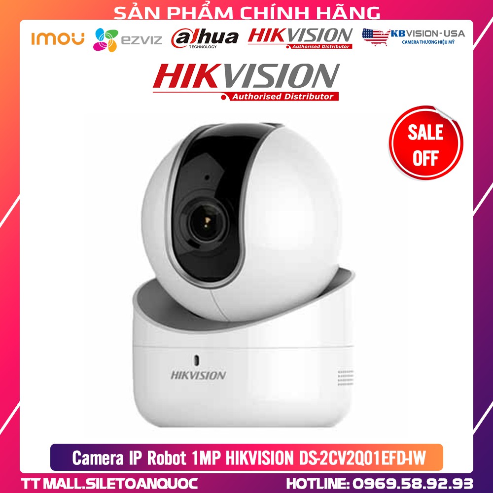 Camera IP Wifi Robot 1MP HIKVISION DS-2CV2Q01EFD-IW - CHÍNH HÃNG