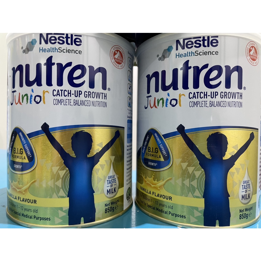 [QUÀ TẶNG KHI MUA 2 LON] SỮA BỘT NESTLE NUTREN JUNIOR LON 850G MẪU MỚI