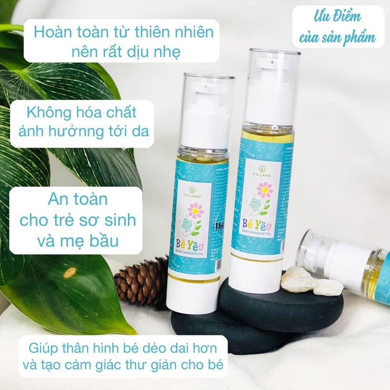 Tinh dầu massage Baby Oil Bé Yêu Cỏ Lành 50ml