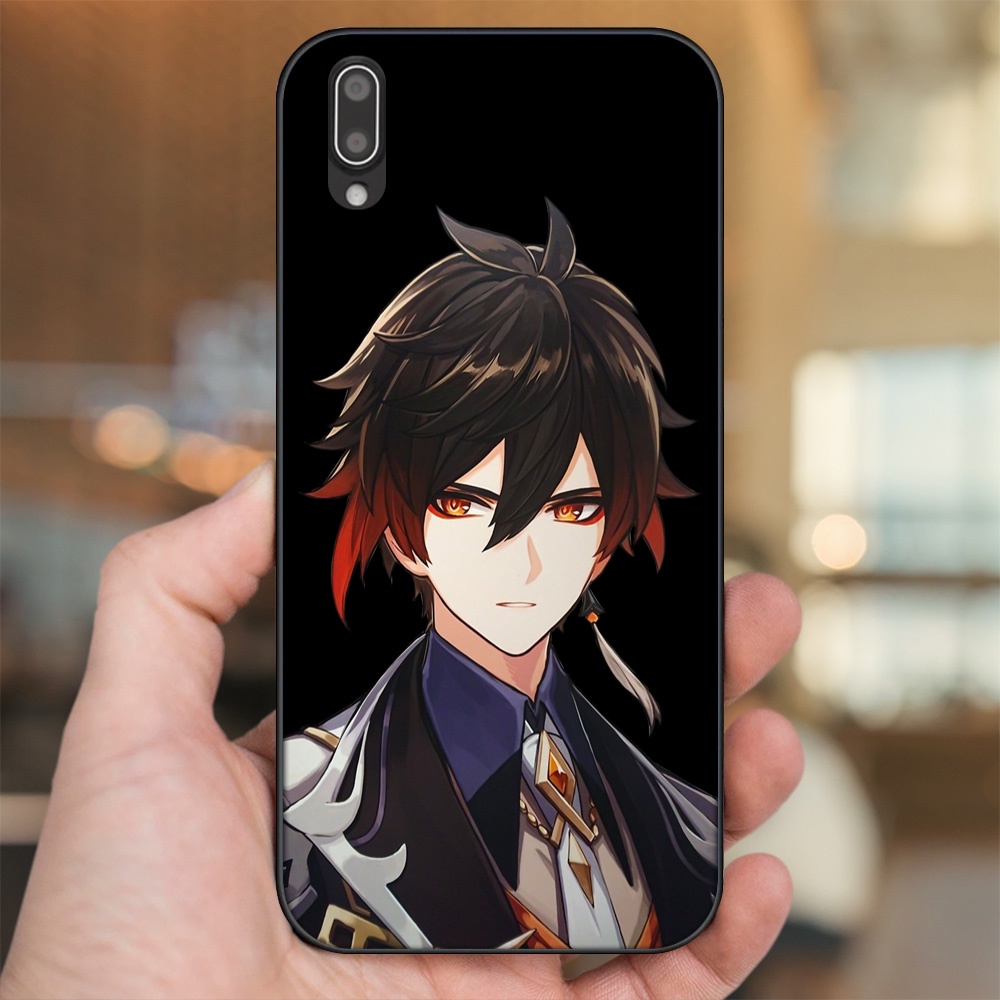 Ốp lưng Vivo Y93 viền đen in hình Zhongli Genshin Impact