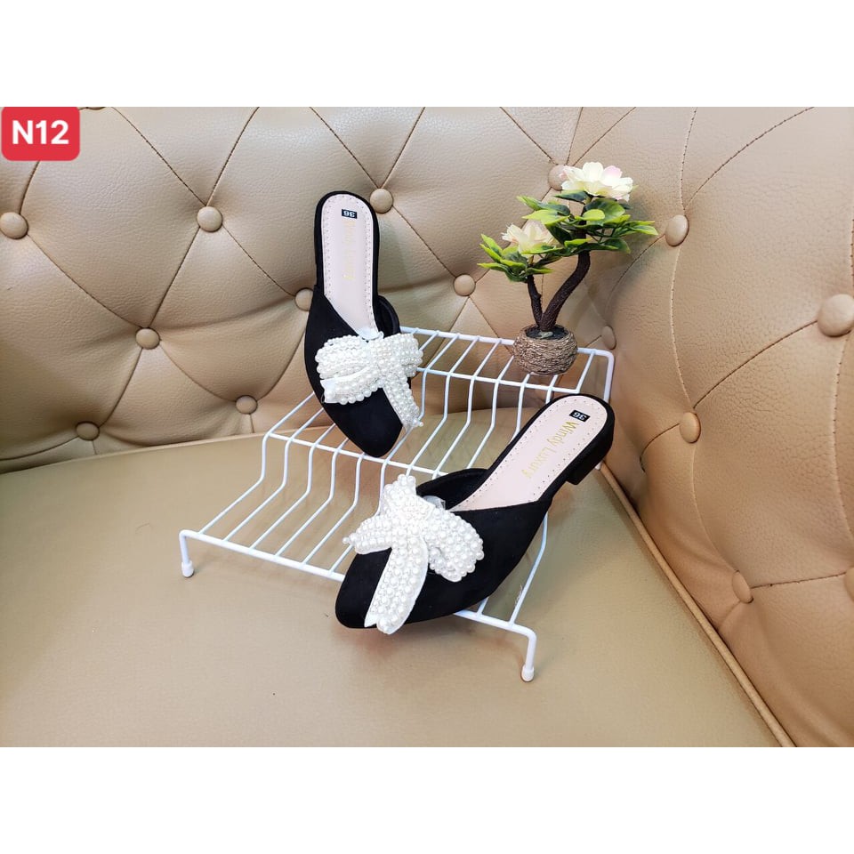 Sục bệt đính hoạ tiết nơ ngọc