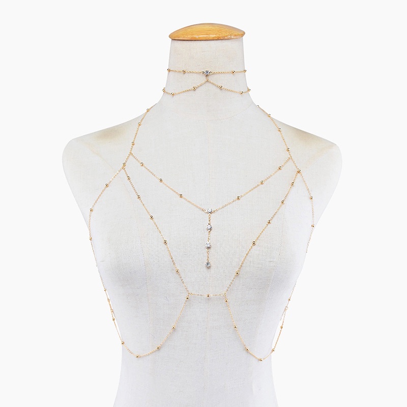 Dây Đeo Cơ Thể Trang Trí bikini Đính Đá Lấp Lánh Phong Cách Âu Mỹ Thời Trang