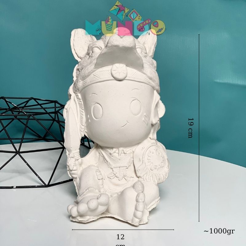 Tượng tô màu cao cấp MẪU HIẾM SIZE XXL CẬU BÉ NGƯỜI SÓI, tượng thạch cao MUNDO