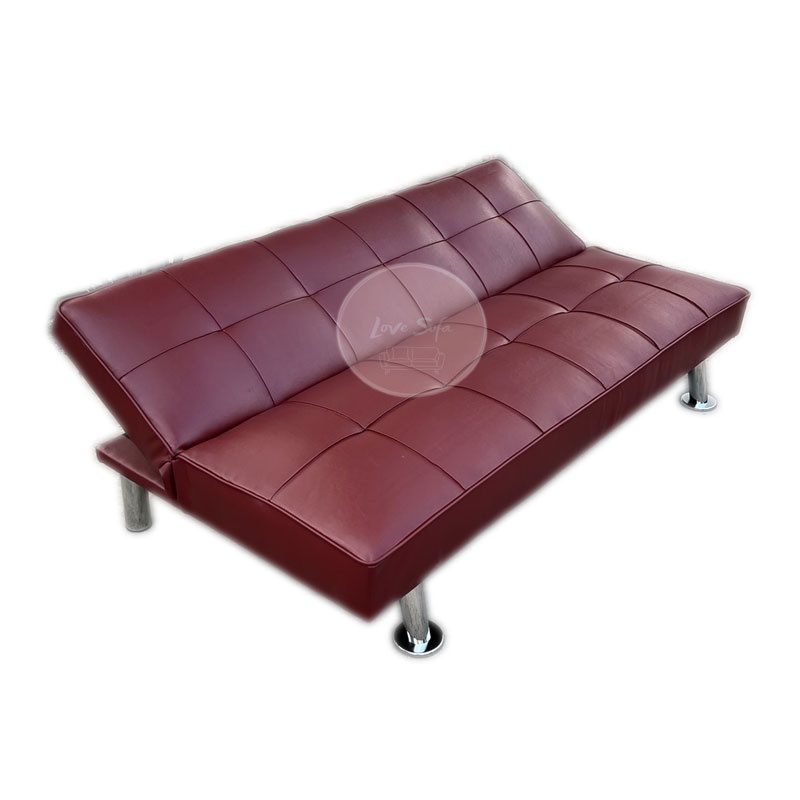Sofa ghế giường GBDM1M7 màu đỏ mận giả da kích thước 1M7 giao hàng toàn quốc