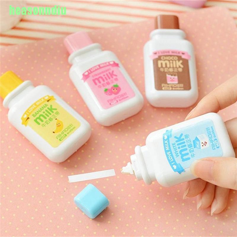 HO Milk Bottle Roller White Out School Office Study Stationery Correction Tape Tool