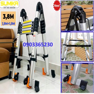 Thang nhôm Rút Chữ A SUMIKA  SK380D VẬN CHUYỂN SIÊU RẺ VẬN CHUYỂN SIÊU RẺ