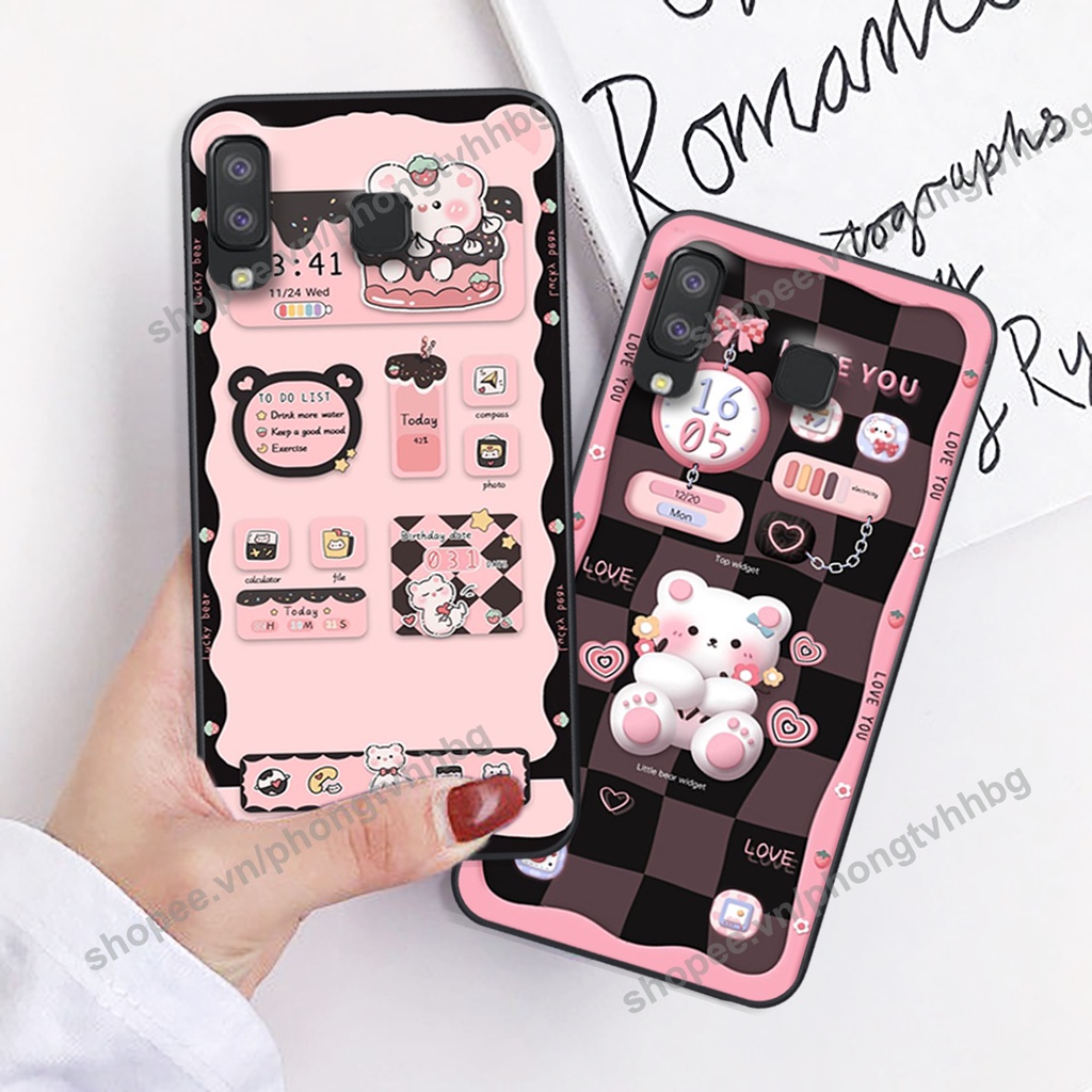 Ốp lưng Samsung A8 STAR / Samsung A9 Star gấu,thỏ trắng , đồng hồ dễ thương cute cực đẹp