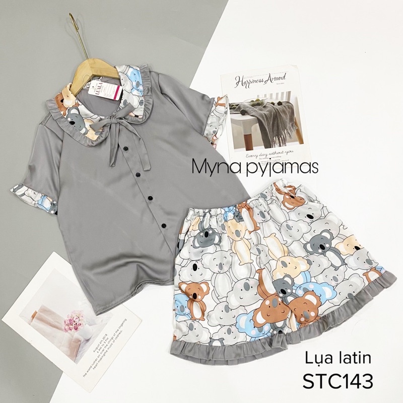Đồ Ngủ Pijama Quần cộc tay ngắn , Siêu Xinh, LỤA SATIN MỀM MÁT - Đồ bộ mặc nhà siêu mát | BigBuy360 - bigbuy360.vn