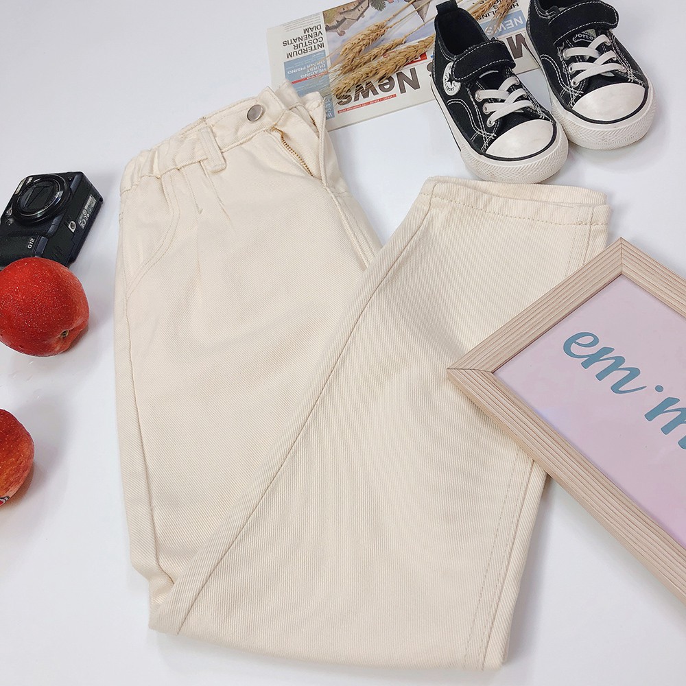 👖[ẢNH+VIDEO THẬT] Quần Jean Baggy Trắng - Cạp Cao Tôn Dáng - Chất Dày Dặn - Style Hàn Quốc - Cực Xinh | BigBuy360 - bigbuy360.vn