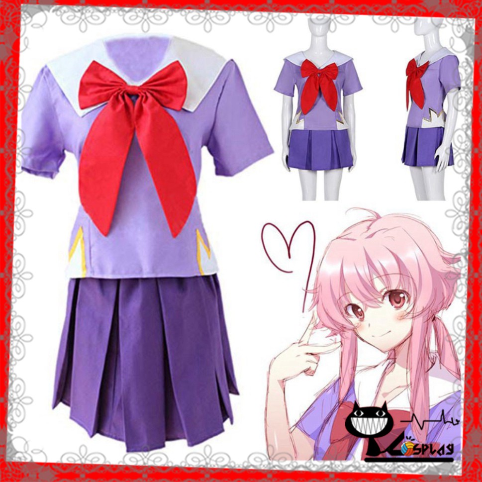 [O] Costume - Đồ hóa trang nhân vật Gasai Yuno - Mirai Nikki - Seifuku - Miu Cosplay