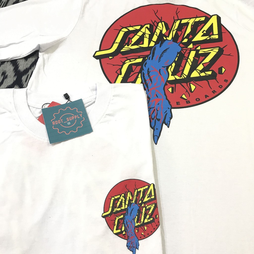 Santa cruz series cao su plastisol in màn hình ngắn tay cotton chải kỹ 30s t áo sơ mi m và l cho nam lelaki đen lớn cộng với kích thước xs-xxxl 100% cotton nam giới quà tặng sinh nhật thông thường