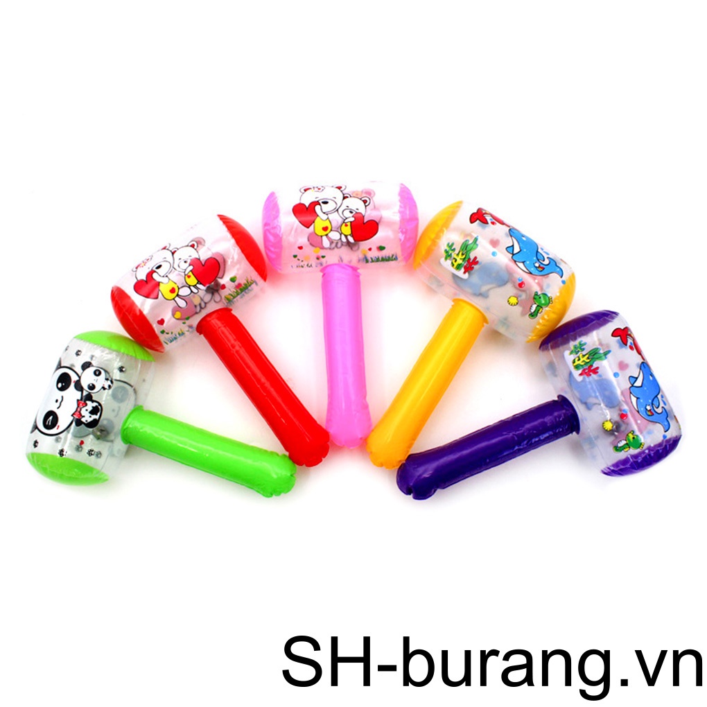 Búa Bơm Hơi Bằng Nhựa Họa Tiết Hoạt Hình Màu Sắc Ngẫu Nhiên Cho Bé