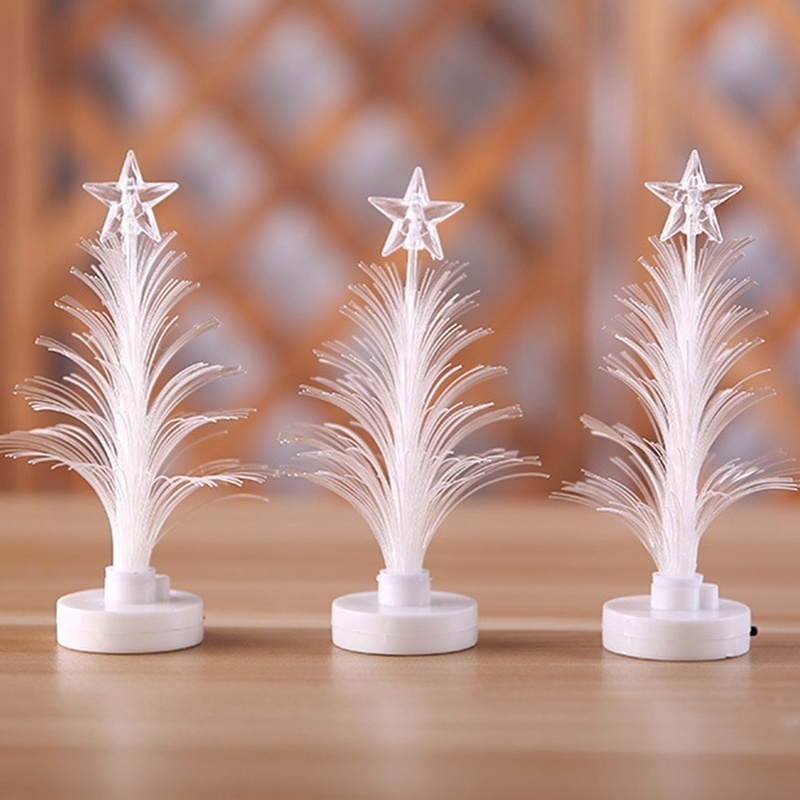 Đèn Led sợi quang 7 màu hình cây thông Giáng sinh tiện dụng