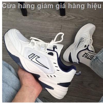 △Giày cũ màu trắng và xanh nam trong siêu lửa sinh viên retro chụp đường phố Phiên bản Hàn Quốc của giày đế dày tăng giả