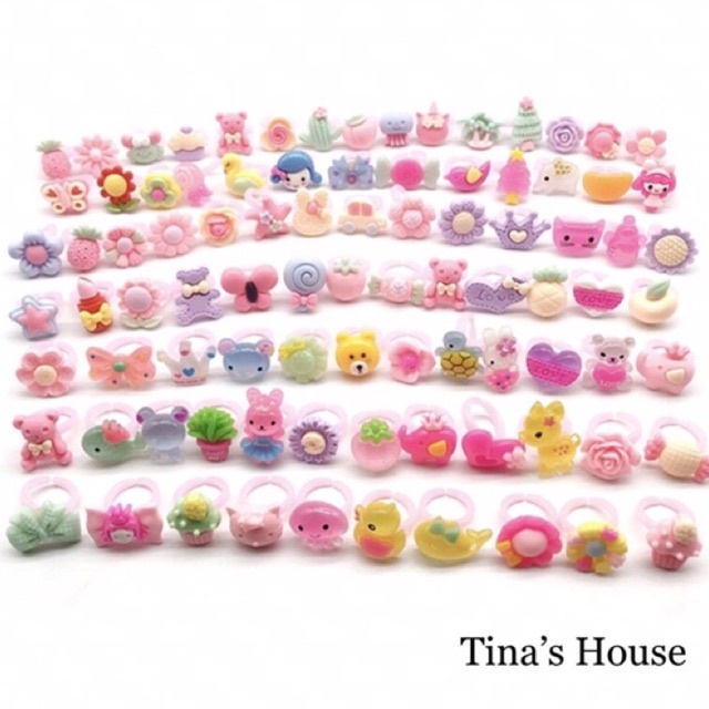 Nhẫn nhựa hoạ tiết hoạt hình dễ thương cho trẻ em - TiNa’s House