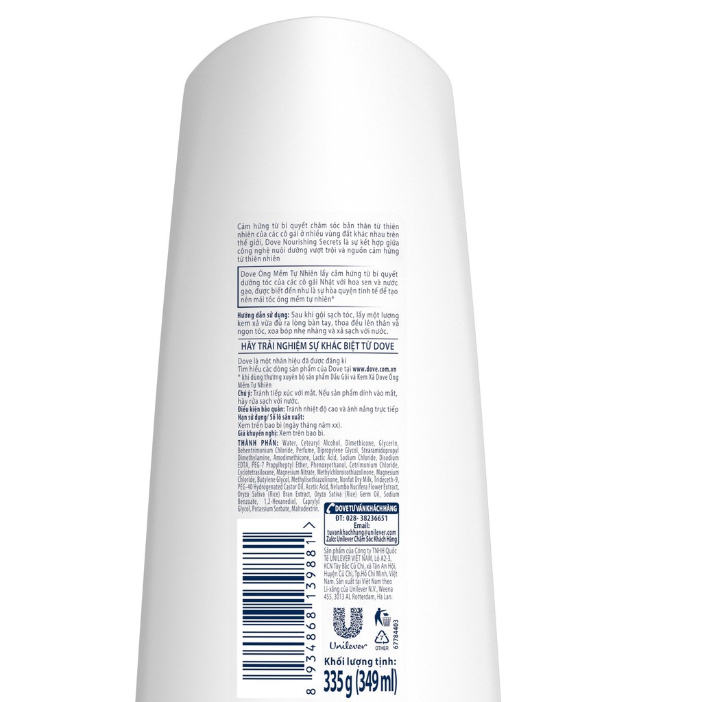[HB GIFT]Hộp quà Dove Kem Xả Óng MềmTự Nhiên 335g | BigBuy360 - bigbuy360.vn