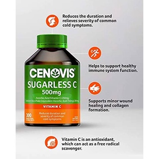 Bổ sung c tăng cường hệ miễn dịch cenovis sugarless c 500mg 300 viên - ảnh sản phẩm 2