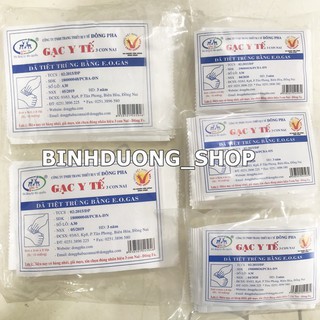Gạc y tế tiệt trùng Đông Pha 5x6/8x9cm (Gói 10 miếng)