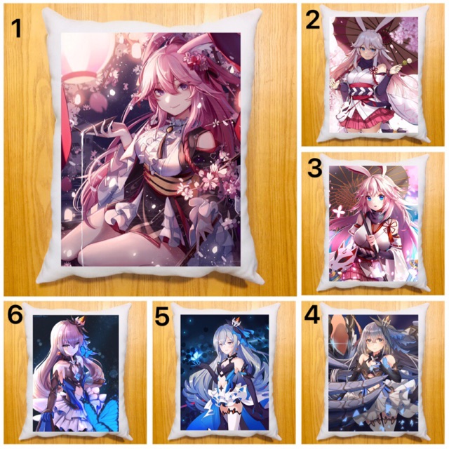 Gối Game honkai impact dài 40x50 cm ruột bông hàn quốc