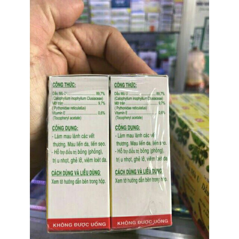 Dầu Mù U - Trăn Mù U chai 15ml ⚡ CAM KẾT CHẤT LƯỢNG ⚡ Dầu mù u bôi bỏng, u nhọt, ghẻ lở - làm mau lành vết thương