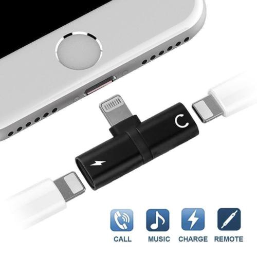 Đầu chia 2 cổng lightning để cắm tai nghe và sạc pin cùng lúc cho iPhone 7/7 Plus/8/8 Plus/iPhone X