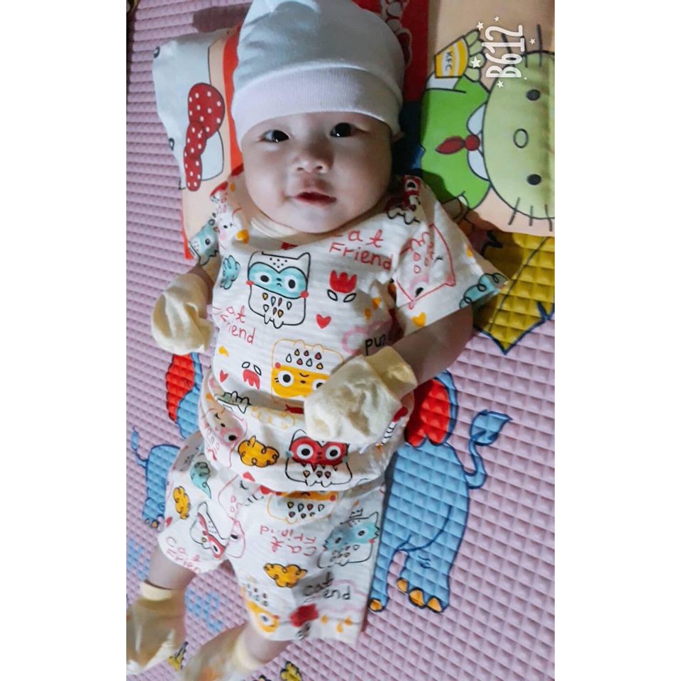 Sợi Tre Xuất Hàn size 73-120, Bộ Cotton Sợi Tre Cho Bé Trai Gái size 1-5 tuổi