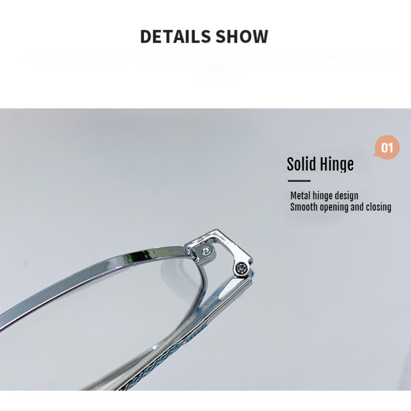 Kính Mát Nữ Gọng Kim Loại Chống Bức Xạ Phong Cách Retro