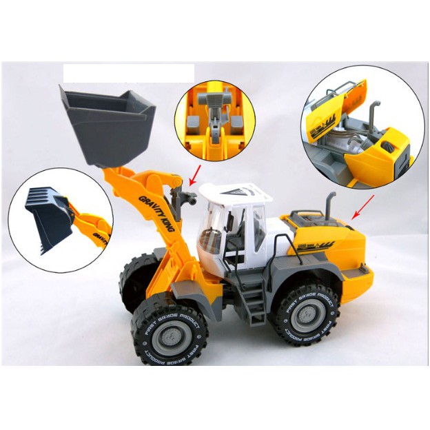 Mô hình xe xúc lật - xe ủi đất đồ chơi trẻ em