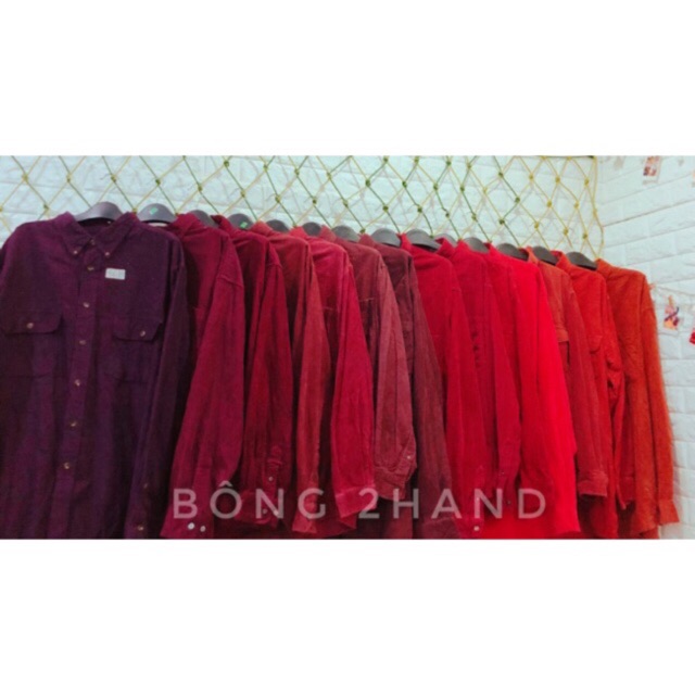 SƠ MI NHUNG TĂM 2HAND (Nhắn shop gửi thêm mẫu)