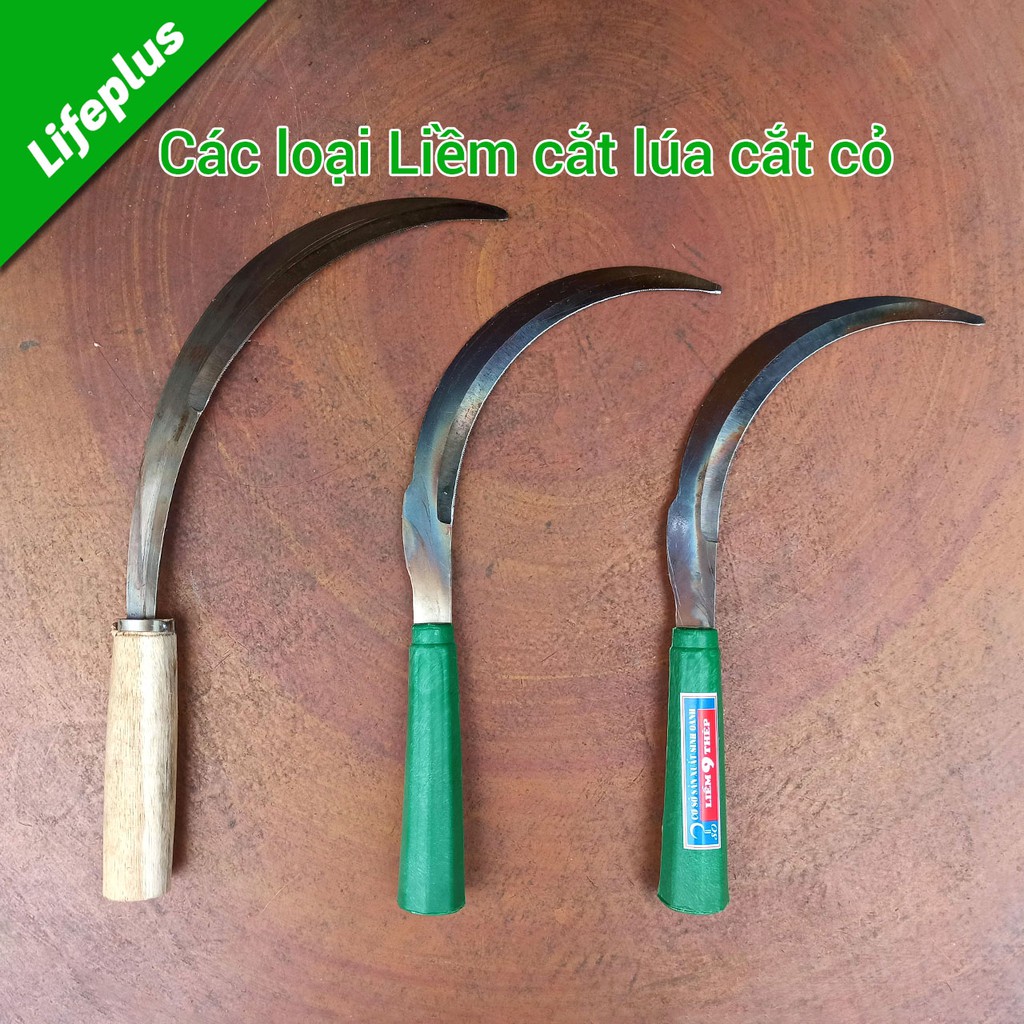 Liềm 9 thép 310mm cán nhựa cắt lúa cắt cỏ