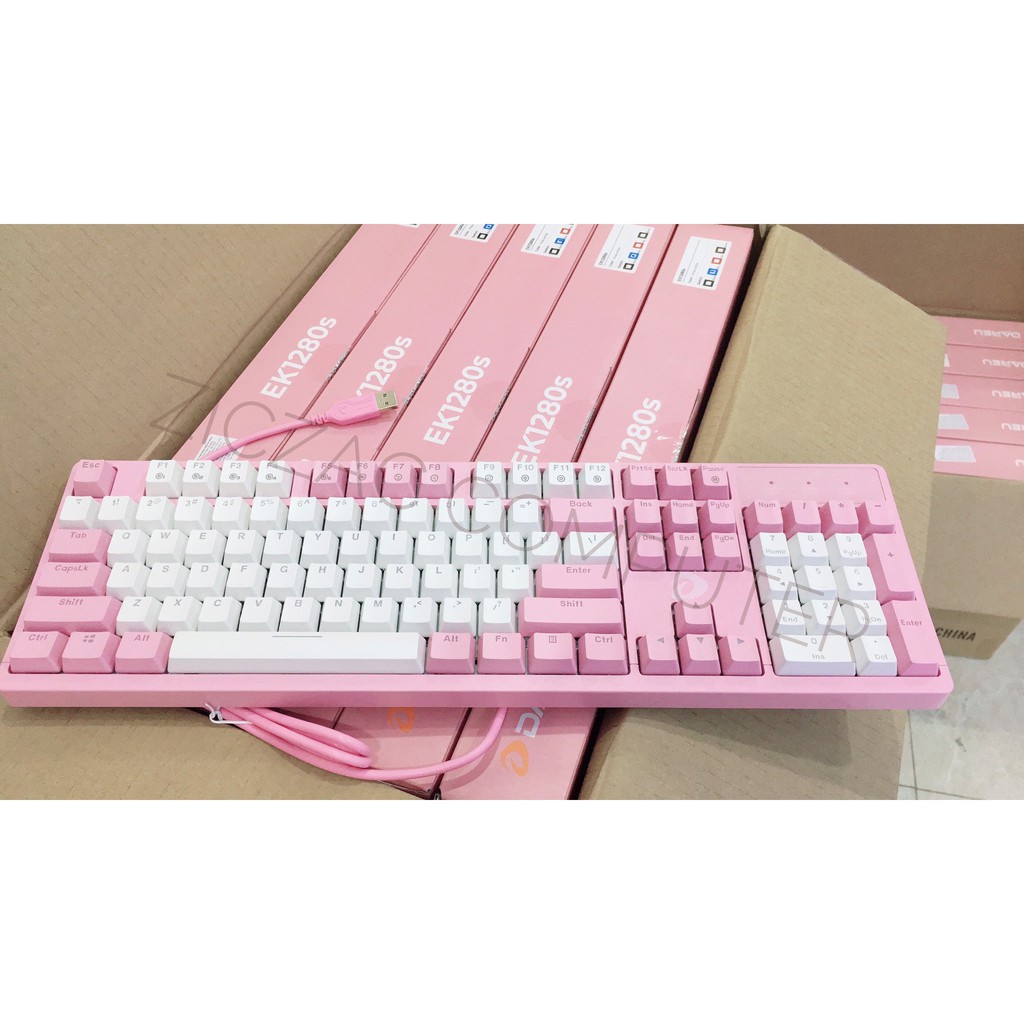 Bàn phím cơ DareU EK1280S Pink White Blue switch