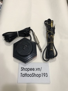 Bàn đạp tròn 1 chạm + dây móc silicon