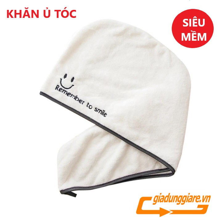 KHĂN Ủ TÓC cotton mềm mại siêu thấm hút giúp khô tóc nhanh quấn ủ hấp tóc tiện lợi - giadunggiare.vn