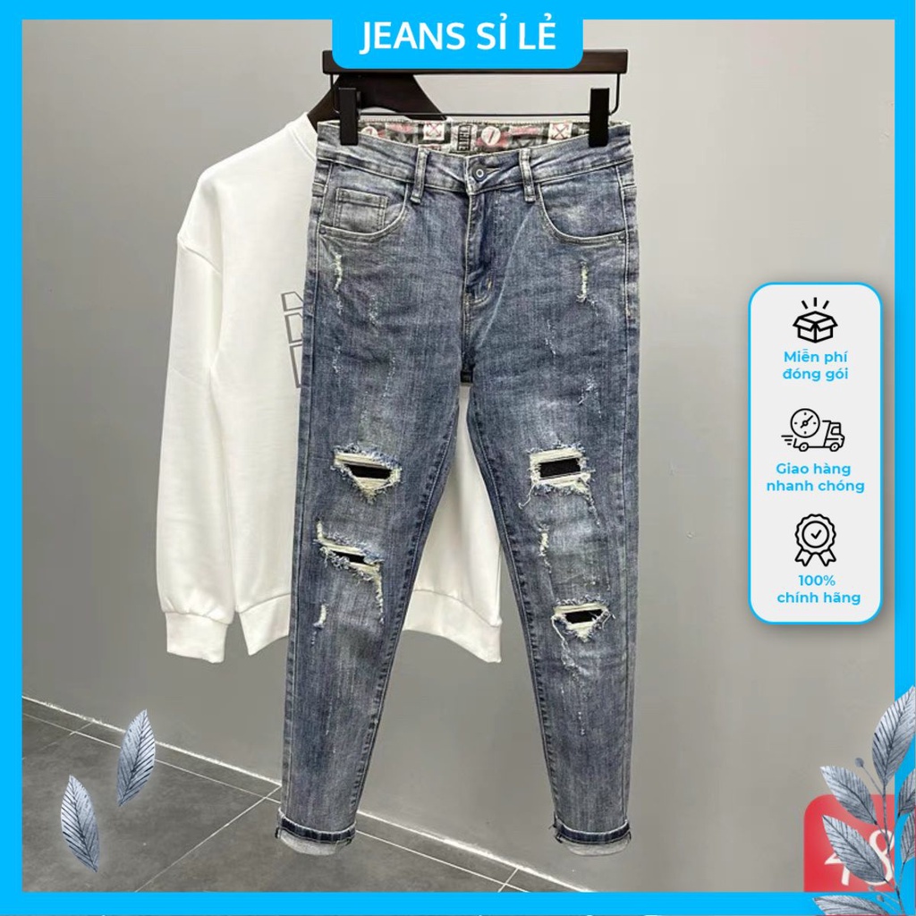 Quần jean nam dài LB1020 mẫu wash rách nhiều màu phong cách Hàn Quốc – Shop jean sỉ lẻ