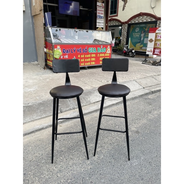 Ghế quầy bar ,ban công cao cấp chân côn mẫu lưng sắt mặt ngồi rộng rãi cho clup,cafe..