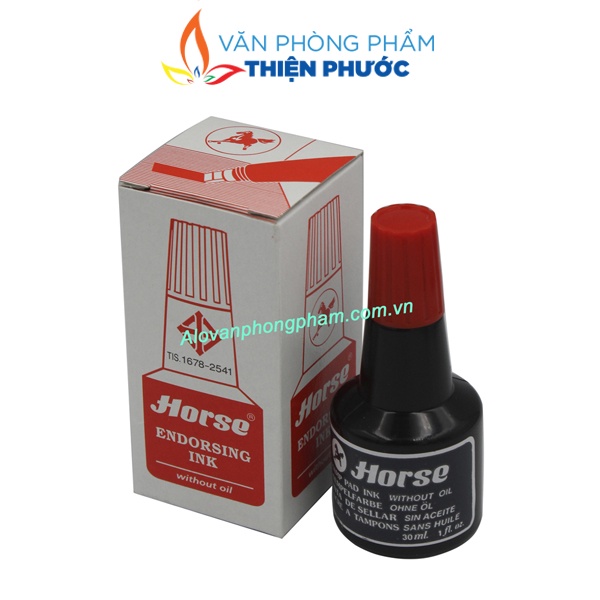 Mực đổ con dấu Horse 30ml dùng cho các dấu mộc, dấu lật THIỆN PHƯỚC