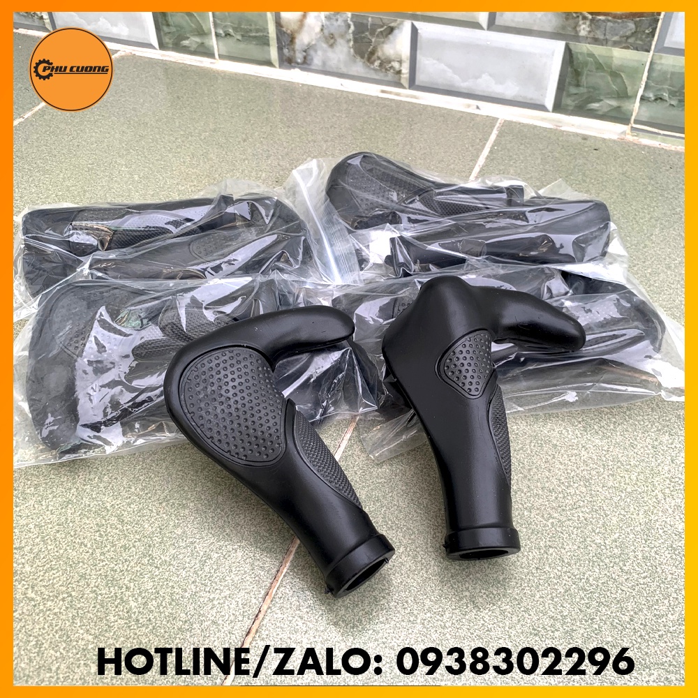 Tay nắm xe đạp thể thao có sừng chống mỏi , trơn tay - chống nước, chống trượt