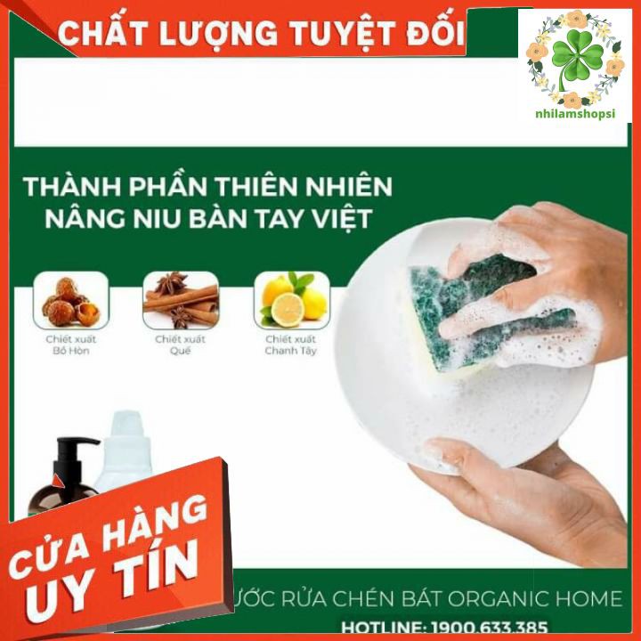 NƯỚC RỬA CHÉN ORGANIC Cỏ cây hoa lá