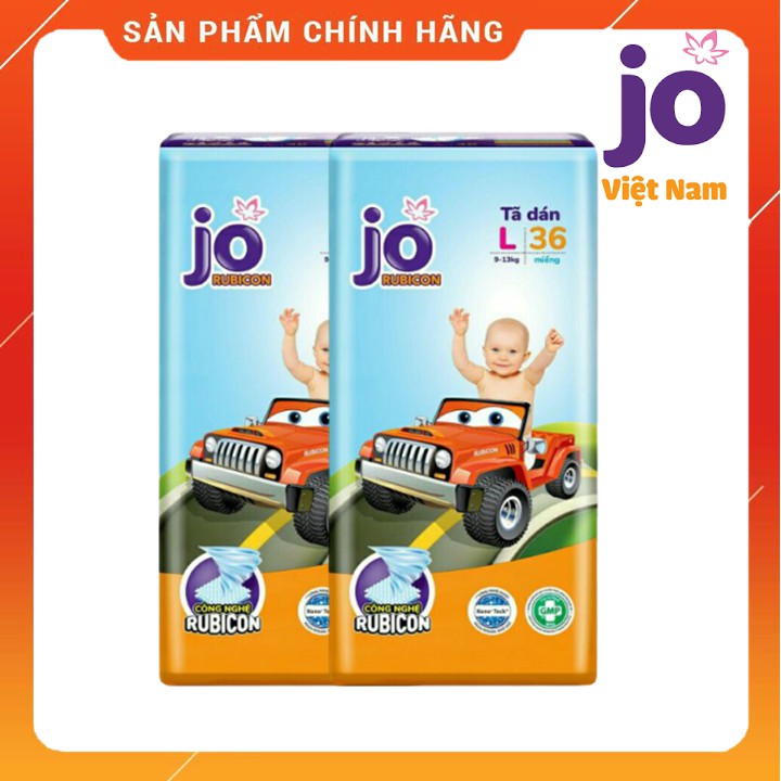 Bỉm JO Dán Size L36, XL32, M40, sợi bông siêu mềm giúp nâng đỡ làn da khỏi tiếp xúc với chất bẩn, da luôn khô thoáng.