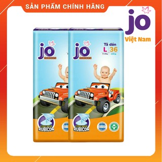 Bỉm JO Dán Size L36, XL32, M40, sợi bông siêu mềm giúp nâng đỡ làn da khỏi tiếp xúc với chất bẩn, da luôn khô thoáng.
