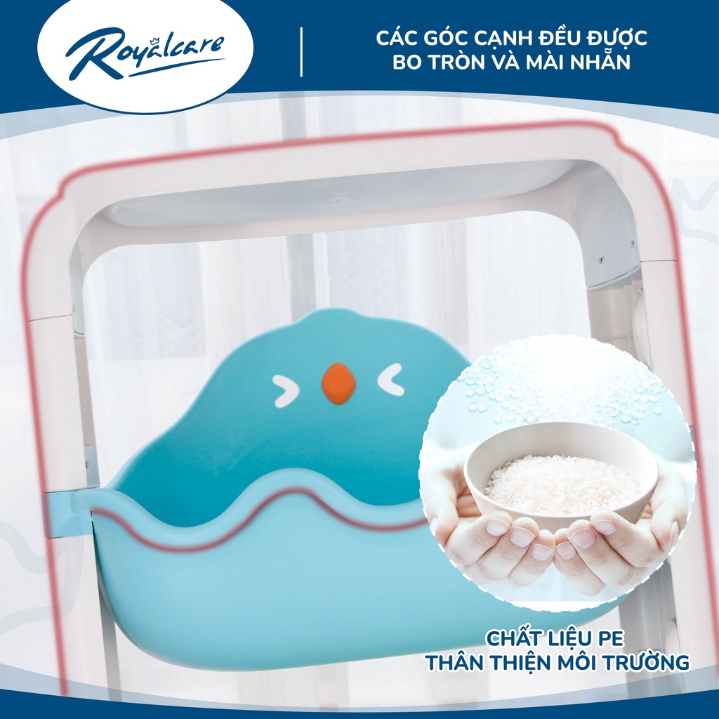 Kệ đựng đồ chơi đa năng có bánh xe chịu lực cao hình gà con dễ thương Royalcare B8108