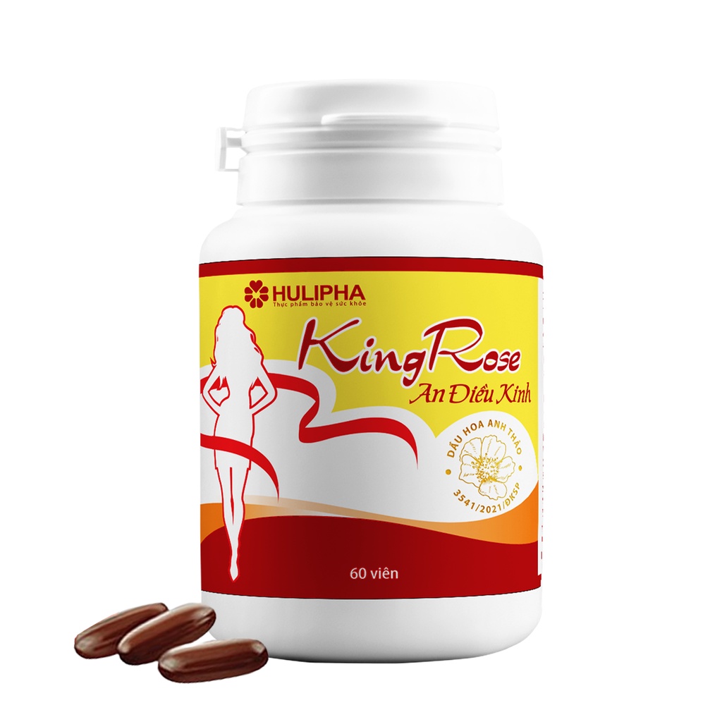 Bộ 3 Hộp Viên Uống Kingrose An Điều Kinh HULIPHA Hỗ Trợ Điều Hòa Kinh Nguyêt, Hết Chậm Kinh