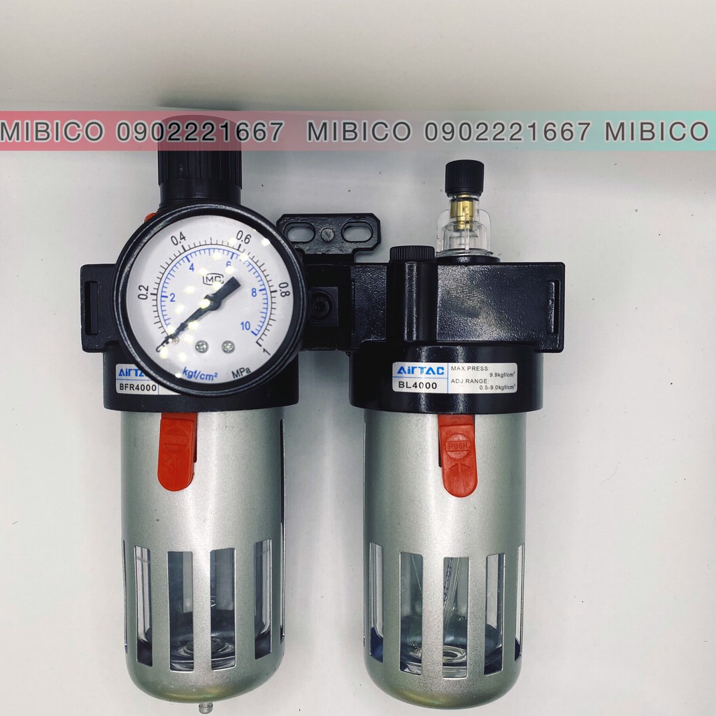 LỌC ĐÔI AIRTAC BFC 4000 CHÂN REN 1/2 DÀNH CHO MÁY NÉN KHÍ, LỌC TÁCH KHÍ TÁCH NƯỚC BỀN RẺ CHẤT LƯỢNG