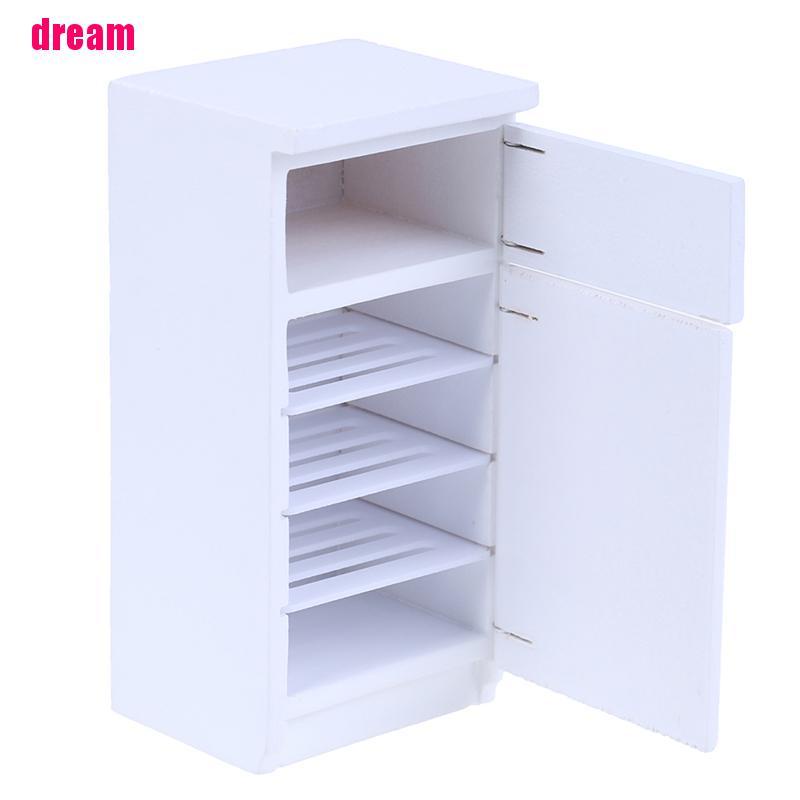 Tủ Lạnh Mini Bằng Gỗ Màu Trắng Chất Lượng Cao Trang Trí Nhà Cửa