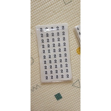 Combo 10b size số dán thẻ bài(tag)