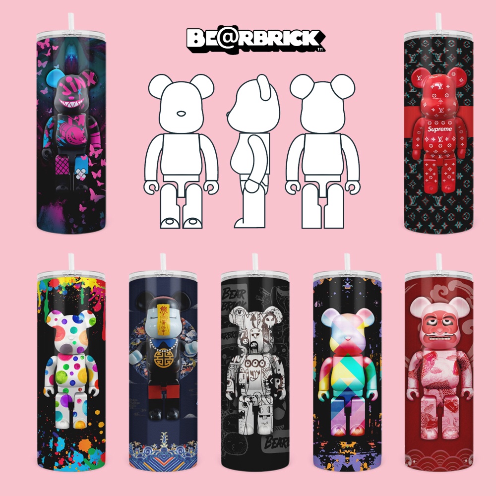 Bình Giữ Nhiệt BearBrick - Ly Giữ Nhiệt Hình BearBrick - Cốc Giữ Nhiệt Hình Bearbrick - Inox 304 - Tỉ Mỉ Studio